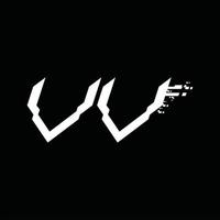 vv logo monogram abstract snelheid technologie ontwerp sjabloon vector
