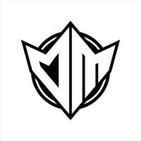 dm logo monogram ontwerp sjabloon vector