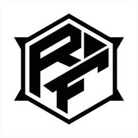 rf logo monogram ontwerp sjabloon vector