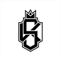 sk logo monogram ontwerp sjabloon vector