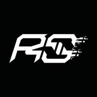 rs logo monogram abstract snelheid technologie ontwerp sjabloon vector