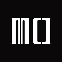 md logo monogram met midden- plak ontwerp sjabloon vector