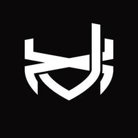 jx logo monogram wijnoogst ontwerp sjabloon vector