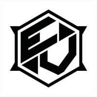 ev logo monogram ontwerp sjabloon vector