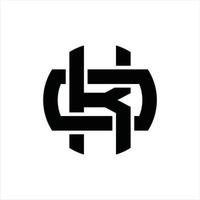 ko logo monogram ontwerp sjabloon vector