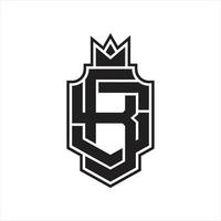 bs logo monogram ontwerp sjabloon vector