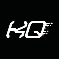 kq logo monogram abstract snelheid technologie ontwerp sjabloon vector