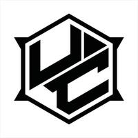 uc logo monogram ontwerp sjabloon vector