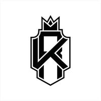 rk logo monogram ontwerp sjabloon vector