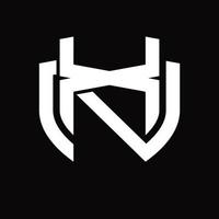 xn logo monogram wijnoogst ontwerp sjabloon vector