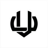 vu logo monogram ontwerp sjabloon vector