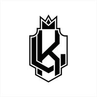 kl logo monogram ontwerp sjabloon vector