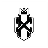 kx logo monogram ontwerp sjabloon vector