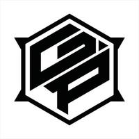 gp logo monogram ontwerp sjabloon vector