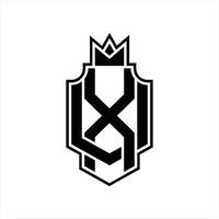 xu logo monogram ontwerp sjabloon vector