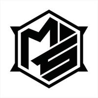 Mevrouw logo monogram ontwerp sjabloon vector