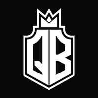 qb logo monogram ontwerp sjabloon vector