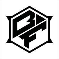 bf logo monogram ontwerp sjabloon vector