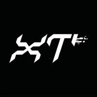 xt logo monogram abstract snelheid technologie ontwerp sjabloon vector