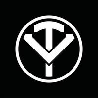TV logo monogram ontwerp sjabloon vector