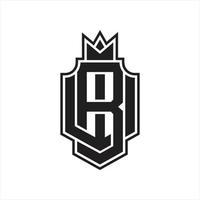 bw logo monogram ontwerp sjabloon vector