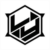 ly logo monogram ontwerp sjabloon vector