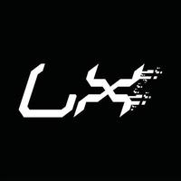 lx logo monogram abstract snelheid technologie ontwerp sjabloon vector