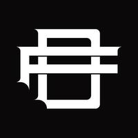 fd logo monogram met wijnoogst overlappende gekoppeld stijl ontwerp sjabloon vector