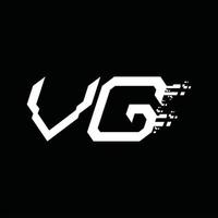 vg logo monogram abstract snelheid technologie ontwerp sjabloon vector
