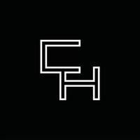 ch logo monogram met lijn stijl ontwerp sjabloon vector