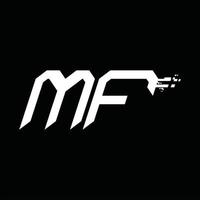 mf logo monogram abstract snelheid technologie ontwerp sjabloon vector