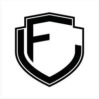 fl logo monogram wijnoogst ontwerp sjabloon vector