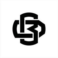 bd logo monogram ontwerp sjabloon vector