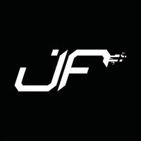 jf logo monogram abstract snelheid technologie ontwerp sjabloon vector