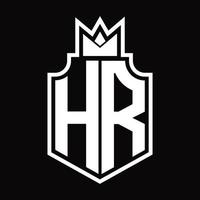 hr logo monogram ontwerp sjabloon vector