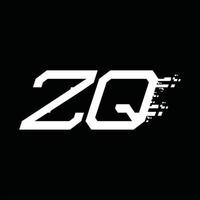 zq logo monogram abstract snelheid technologie ontwerp sjabloon vector