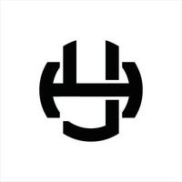 ja logo monogram ontwerp sjabloon vector