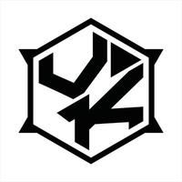 vk logo monogram ontwerp sjabloon vector