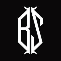 bz logo monogram met toeter vorm ontwerp sjabloon vector