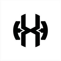 xh logo monogram ontwerp sjabloon vector