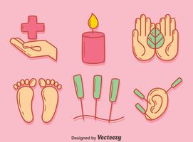 Hand getrokken acupunctuur Vector