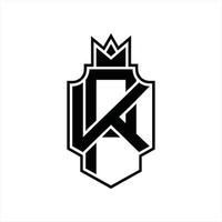 pk logo monogram ontwerp sjabloon vector