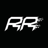 rr logo monogram abstract snelheid technologie ontwerp sjabloon vector