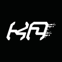 ka logo monogram abstract snelheid technologie ontwerp sjabloon vector