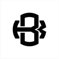 bk logo monogram ontwerp sjabloon vector