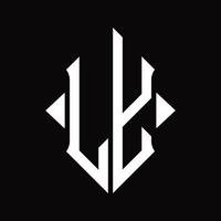 ly logo monogram met schild vorm geïsoleerd ontwerp sjabloon vector