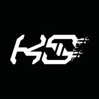 ks logo monogram abstract snelheid technologie ontwerp sjabloon vector