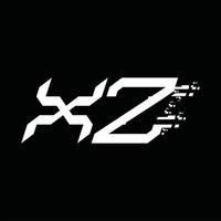 xz logo monogram abstract snelheid technologie ontwerp sjabloon vector