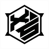 xs logo monogram ontwerp sjabloon vector