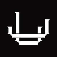jl logo monogram met wijnoogst overlappende gekoppeld stijl ontwerp sjabloon vector